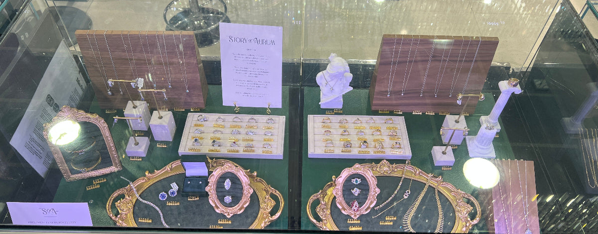 Display case at Peter Jones